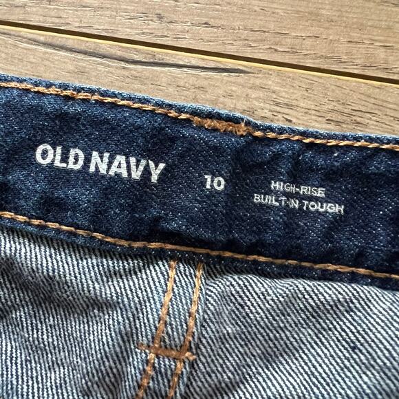 Girls Lot Old Navy Cutoff Denim Shorts Blue Yellow Green 10 Summer Jean - Picture 2 of 3